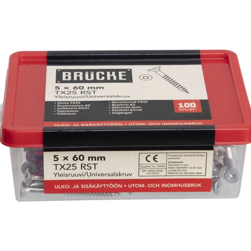 yleisruuvi-5-x-60-mm-a2-uppoka-iyJlqjNZ-0.webp Brücke Naulat Ja Ruuvit-Yleisruuvi 5 X 60 Mm, A2, Uppokanta, 100 Kpl
