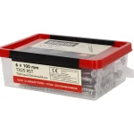 Brücke Naulat Ja Ruuvit-Yleisruuvi 6 X 100 Mm, Rst, Uppokanta, 80 Kpl