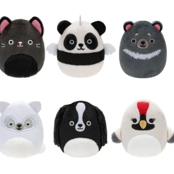 Squishville Sisälelut^Yllätyshahmo Ja Tarvikkeet 6 Kpl Black And White Squad